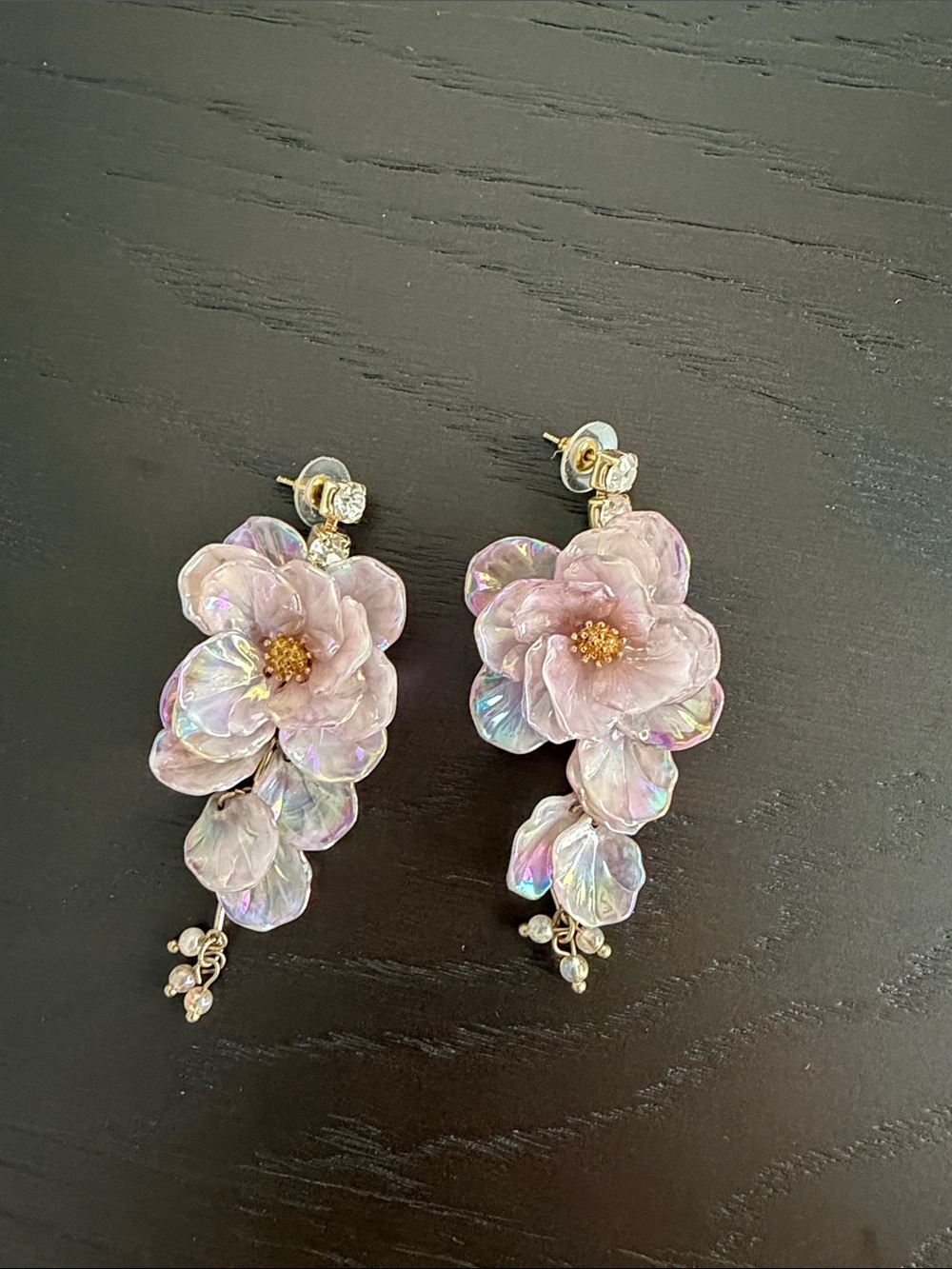 Flower statement earrings
